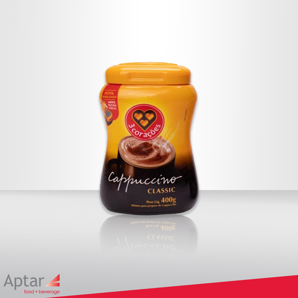 New 3Corações Cappuccino Package Launches Using Aptar's BAP® Technology