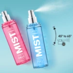 Aptar Beautys PAV Bloom and PALC Bloom fragrance spray pumps are featured on a blue background.
