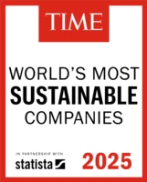 Award Logo for World's Most Sustainable Companies by TIME Magazine