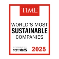 Award Logo for World's Most Sustainable Companies 2025 by TIME