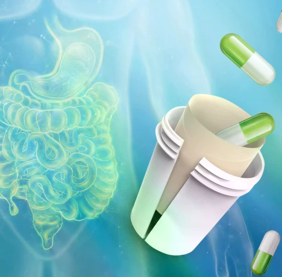 Probiotic Image with gut and Activ-Vial™