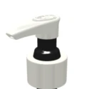 A close-up of a white and black high performance dispensing pump named EuroFlow Standard against a plain white background.