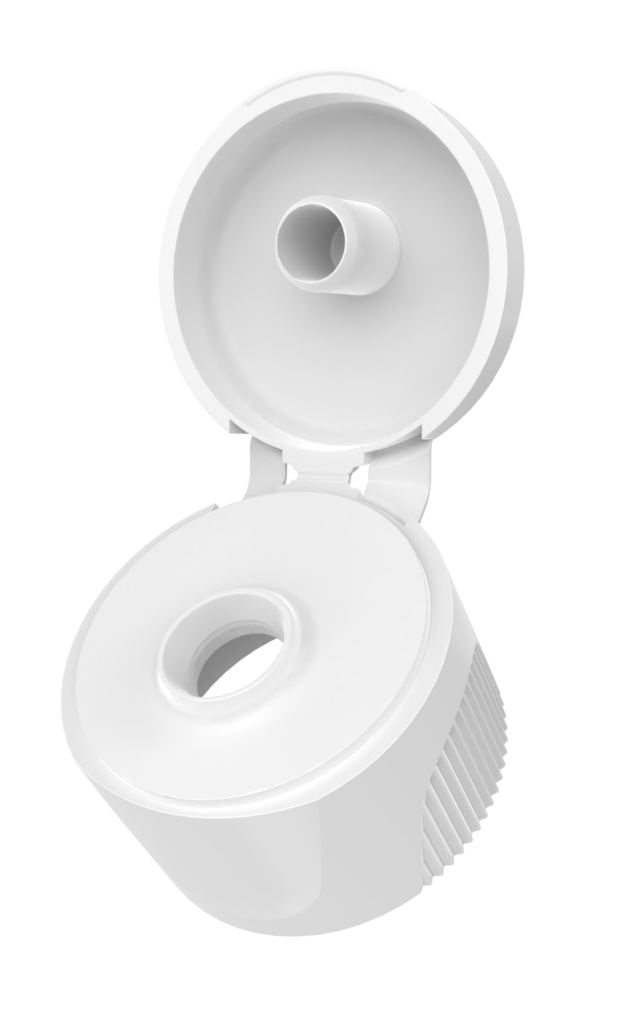 2-1/8″ Ecolite Flip Top | 33-400 Lightweight Plastic Cap | Aptar