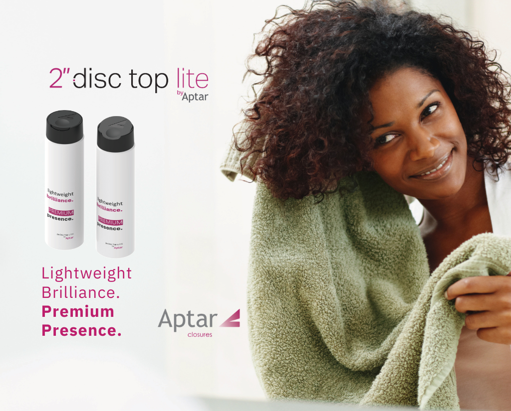 Aptar Closures Introduces New Lightweight 2" Disc Top Lite Closure for Beauty, Personal and Home Care