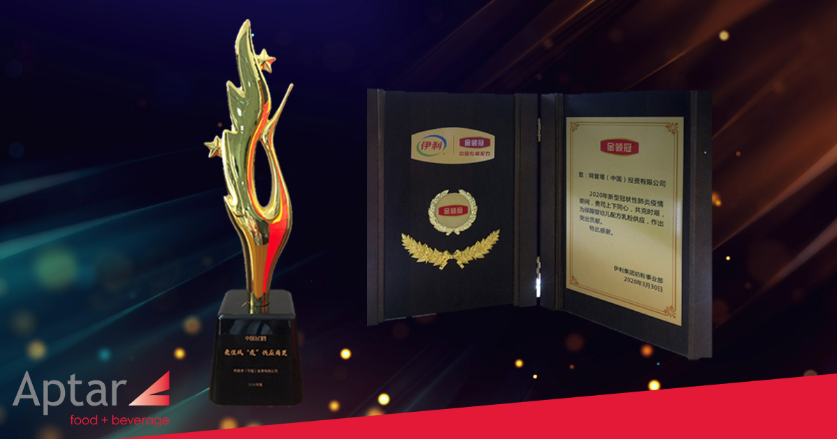 Aptar Closures Recognized For Assurance of Supply and Performance During COVID-19