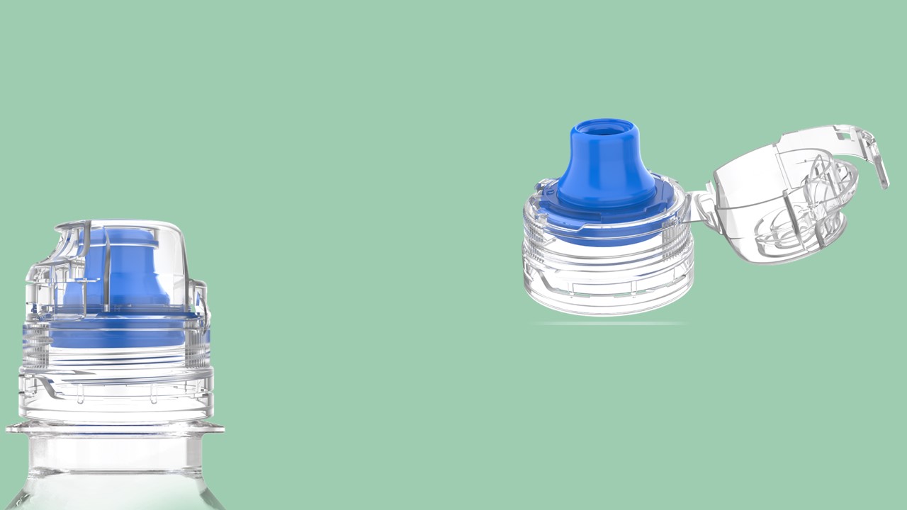 Original trethered sport closure on green background