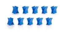 50µl blue plastic dosing spacers (10) used to administer aerosolized mist with Aptar Pharma Fine Mist Sprayer.