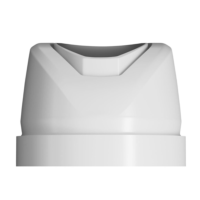 Close-up view of WS55, a Bicolor Aerosol Actuator without a cap, against a plain white background.