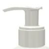 Close-up of a white Dispensing Pump with Metal-Free Pathway named GSA, typically used for bottles of liquid soap, lotion, or sanitizer, against a plain white background.