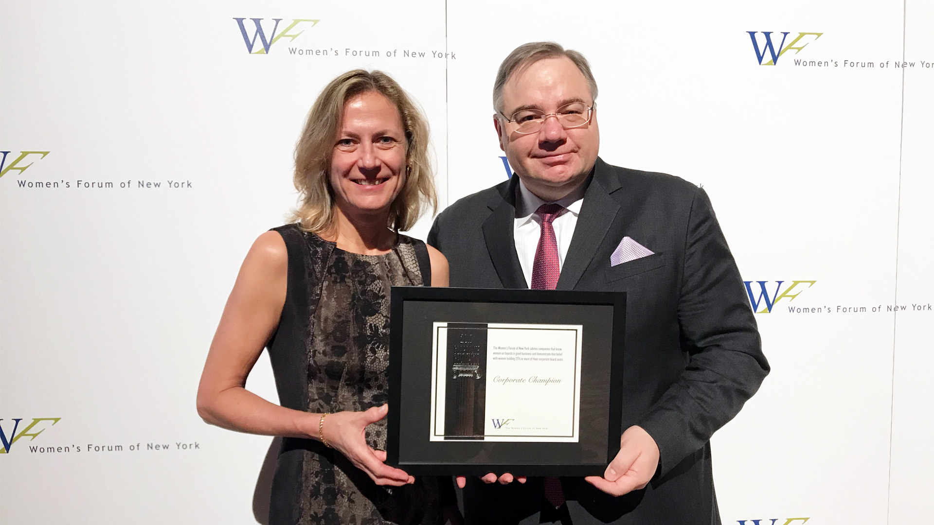 Aptar Recognized as Corporate Champion by the Women's Forum of New York