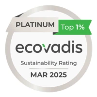 EcoVadis Platinum Rating Award Logo - March 2025