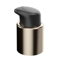 A close-up of Euroflow Premium, a premium high-performance dispensing pump, featuring a matte black top and a metallic, cylindrical base, set against a white background.