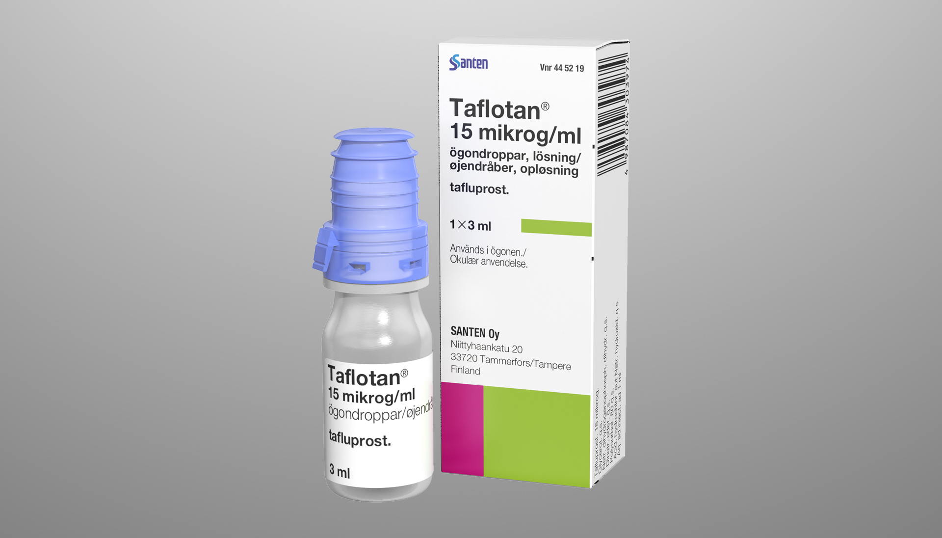 Aptar Pharma Ophthalmic Squeeze Dispenser launched with Santen's Taflutan / Saflutan in the EU