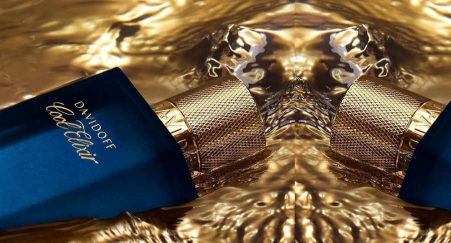 A close-up image of the Davidoff Cool Elixir featuring Aptar Beauty’s VP4 fragrance pump