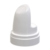 A close up of S14, a classic inverted foam aerosol actuator, photographed against a plain white background.