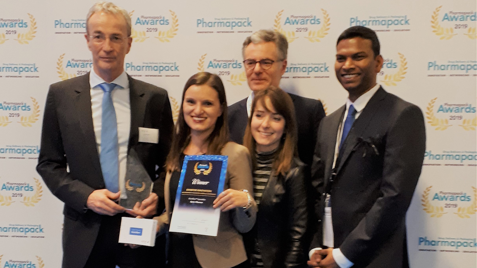 Award for Aptar Pharma QuickStart™ for Injectables at Pharmapack 2019