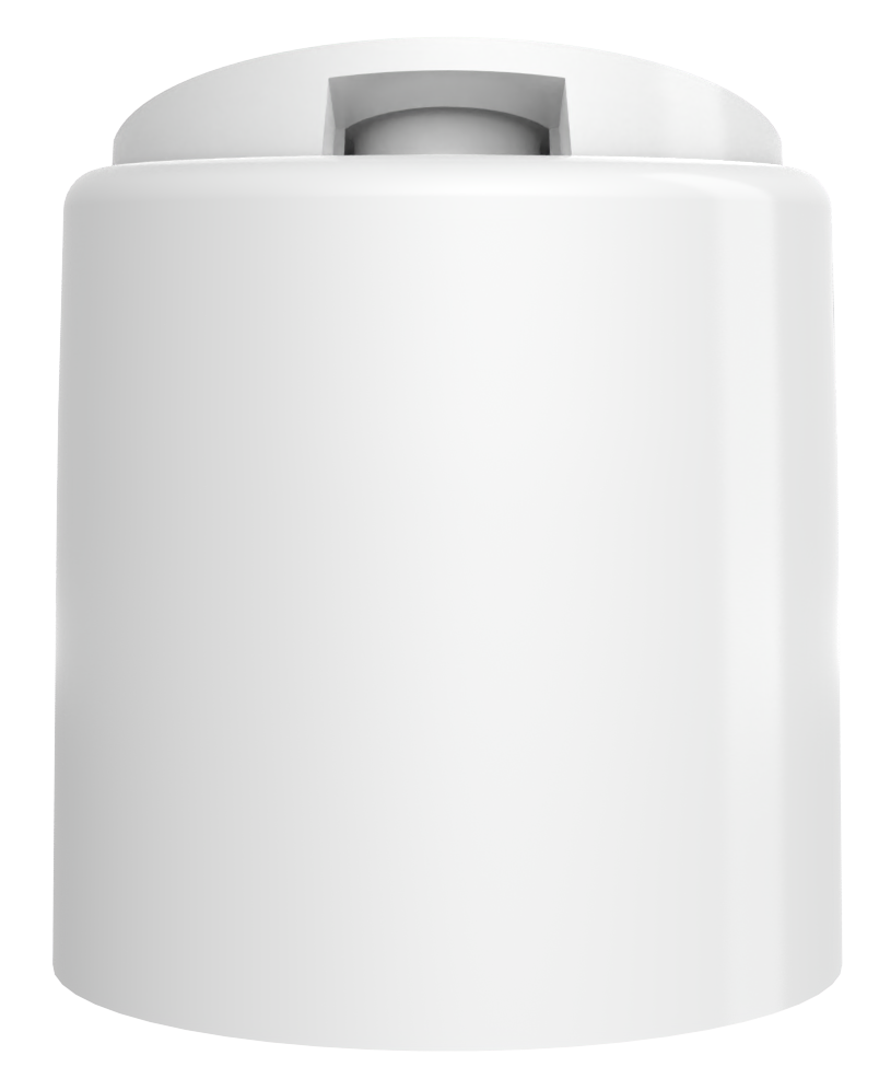 Classic Cylindrical Flat Disc Top in open position, front angle