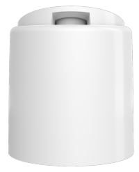 Classic Cylindrical Flat Disc Top in open position, front angle