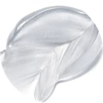 A picture of clear gel in a circular frame, depicting that bag-on-valve is compatible with this type of formula
