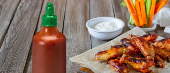 Tower_Srirach with Chicken Wings_Sauce_Condiment