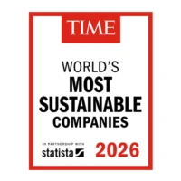 Award Logo recognizing Aptar as one of the World's Most Sustainable Companies for 2026 by TIME Magaine