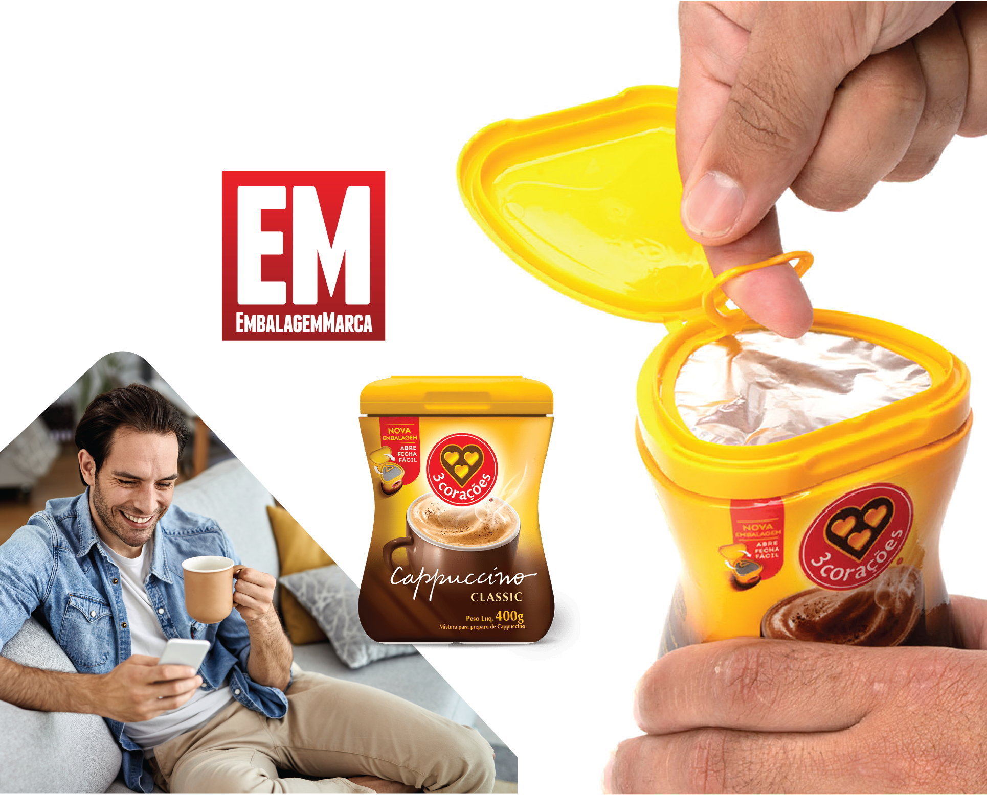 A Second Award for Aptar Closures Redesign of New 3Coraçoes Cappuccino Packaging