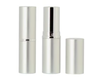 Three silver non-guided lipstick packaging are shown upright against a white background.
