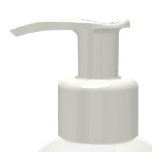 A close-up of a white Dispensing Pump with Metal-Free Pathway labeled GSA, typically used for liquid soap or lotion, against a plain white background.