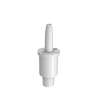 Aptar Pharma's unidose nasal powder spray device on a white background for delivering vaccines in dry powder form.