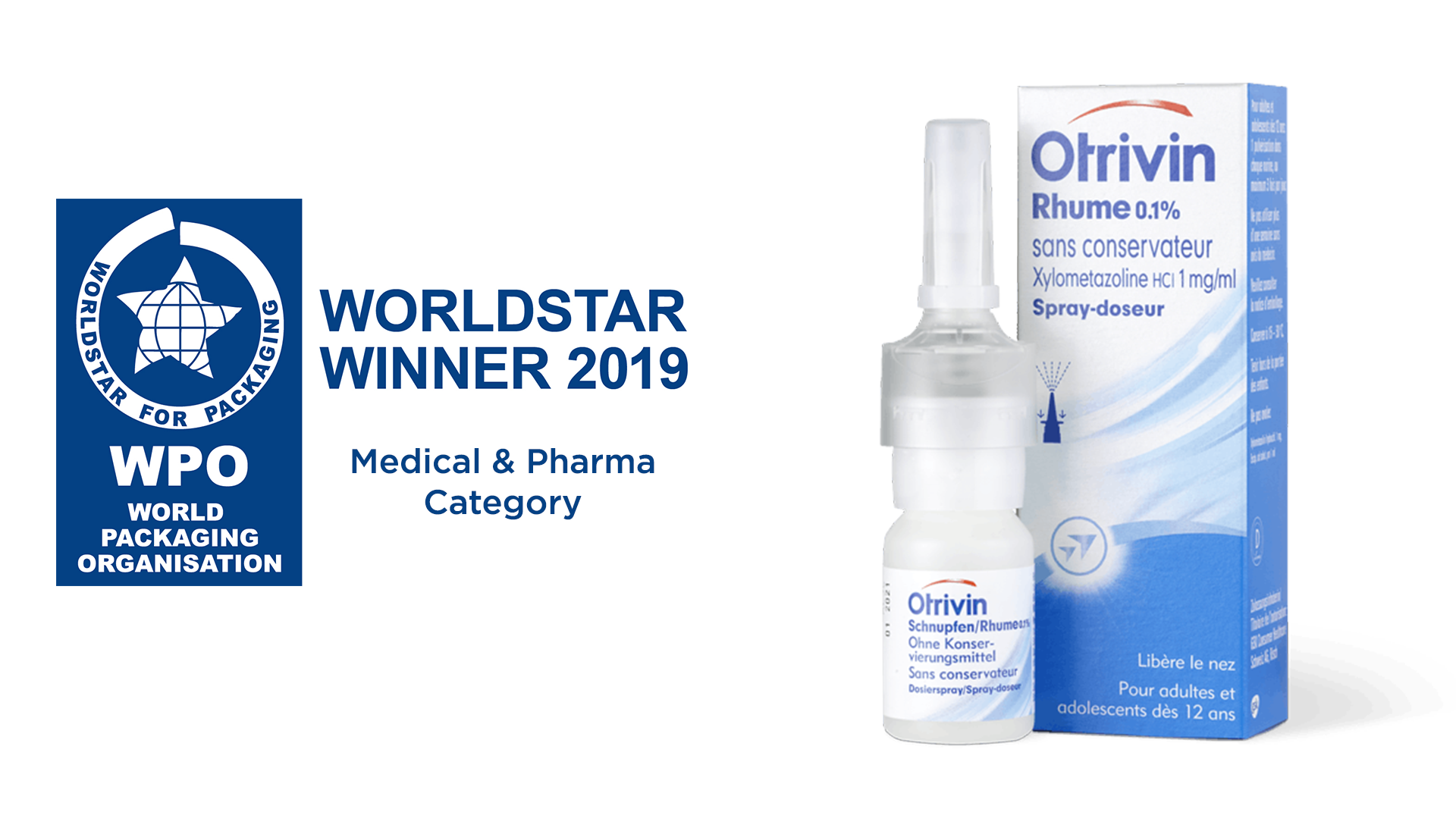 Award for Aptar Pharma’s Freepod® nasal spray device with GSK Otrivin®