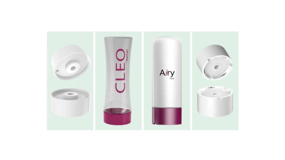 Latest Innovation_Inverted Lidless Closures_Cleo_Airy_Bottle