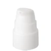Close-up of  PZ3, a white plastic pump dispenser, a high-performing pump for viscous formulas like lotion or soap, shown against a plain white background.