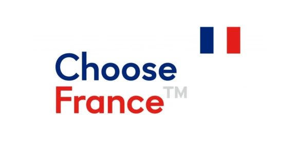 The image features the phrase Choose FranceT in blue and red text with a small French flag in the top right corner, set on a white background-perfect for highlighting Aptar Oyonnax's connection to French excellence.