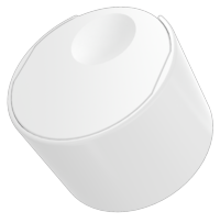 2" Flat Disc Top Closure - White, closed floating position