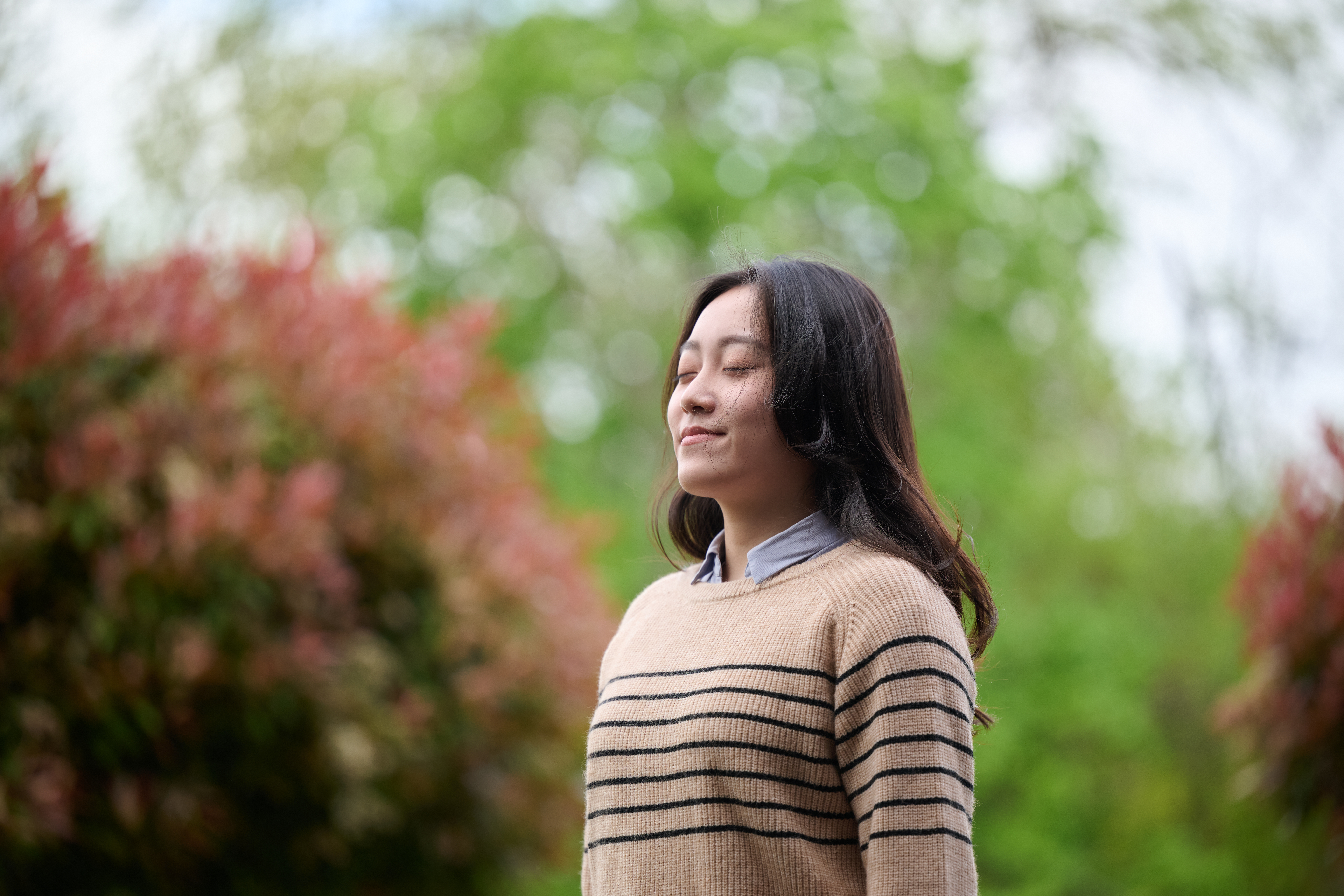 Person outdoors representing digital health study and data services for real world evidence generation.