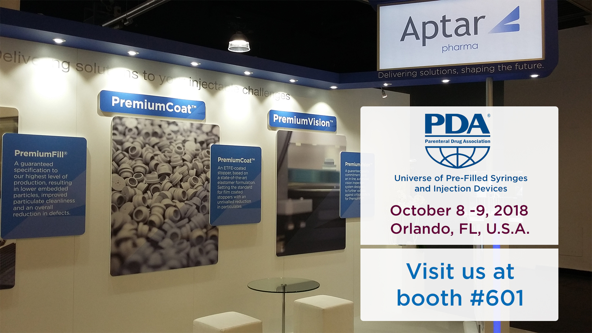 Aptar Pharma exhibiting injectable component solutions at PDA PFS 2018