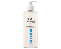 Clear GSA advance Airless PET packaging with lotion formula.