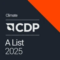 Award Logo highlighting Aptar's recognition with prestigious ‘A’ score on the CDP climate change assessment
