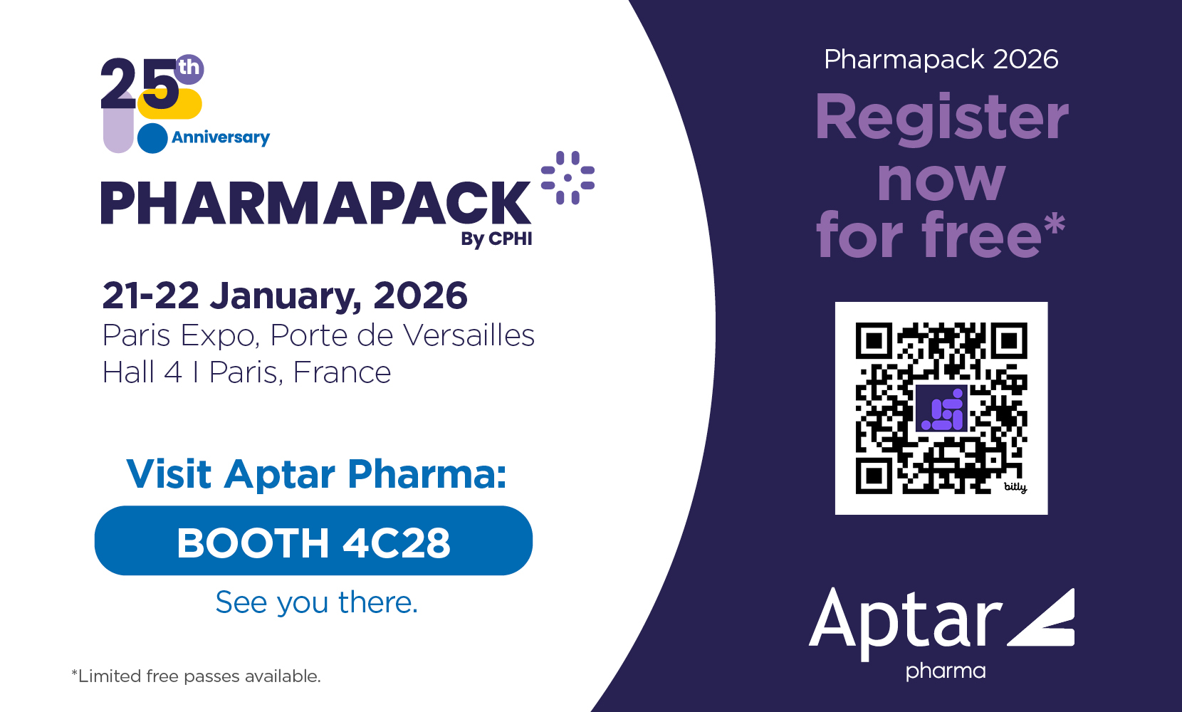 Pharmapack 2026 Free Access Pass Offered by Aptar Pharma